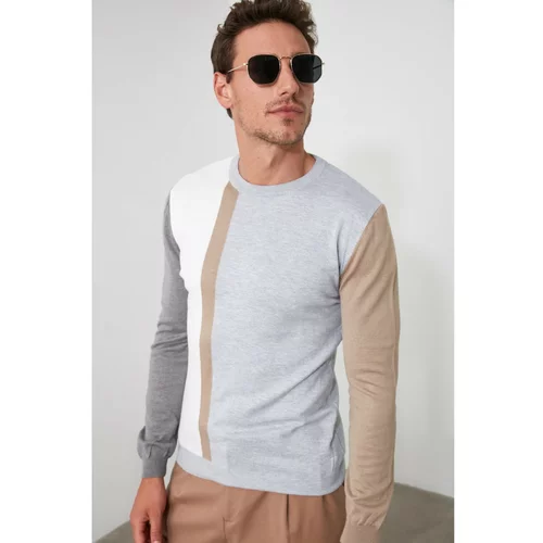 Trendyol Moški pulover Color Block