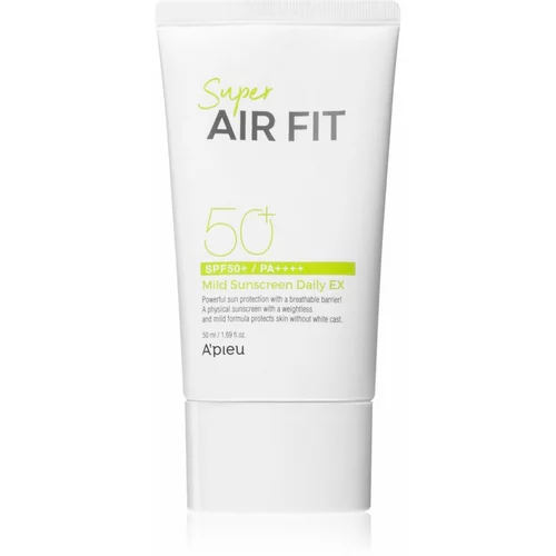 A_PIEU Super Air Fit Daily Ex mineralni fluid za sunčanje za lice SPF 50+ 50 ml