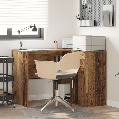 vidaXL Kutni radni stol Stari drvo 102x88x75 cm Konstruirano drvo Cijene