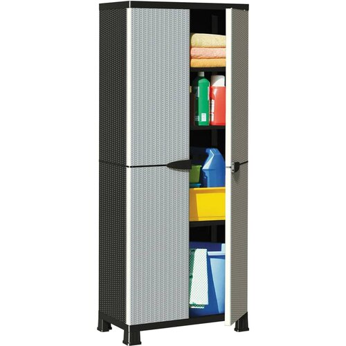 vidaXL Plastična omarica 68x39x171,5 cm videz ratana Cene