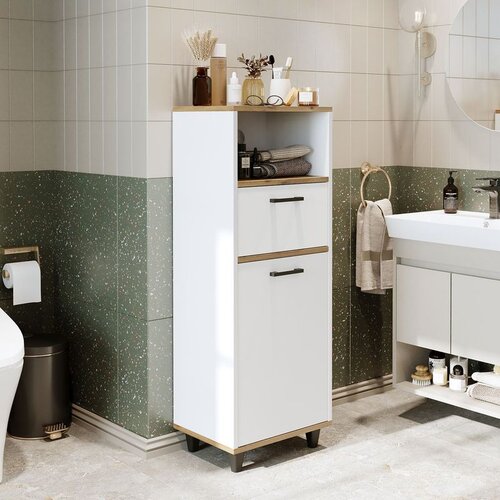 Hanah home 2500 vi&scaron;enamenski ormarić s policama 45 &times; 115 &times; 35 cm, atlantski bor/bela Cene