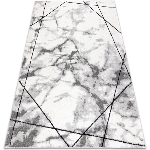 RugsX Preproge Preproga sodobni COZY Vrv, geometrijski, marmor - 80x150 cm Siva Cene