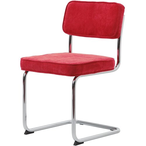 Unique Furniture Rdeč jedilni stol iz rebrastega žameta Rupert – Cene