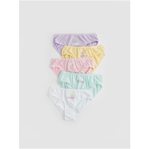 LC Waikiki 5-Piece Printed Cotton Girls' Briefs Cene