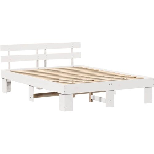 vidaXL Konstrukcija postelje Bela 140 x 200 cm Trden borov les, (5000022805) Cene