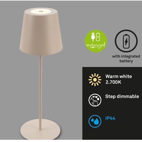 BRILONER 7508011 - LED prigu&amp;scaron;iva punjiva stona lampa LED/2,5W/5V IP44 bež Slike
