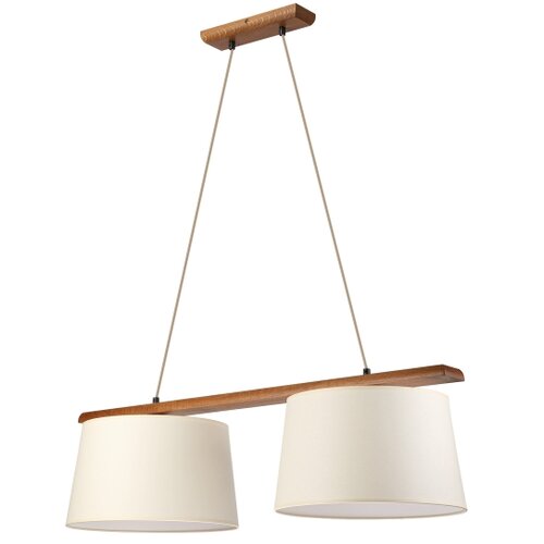  Luster na sajli AIDA 2xE27/15W/230V prečnik 35 cm hrast/krem Slike