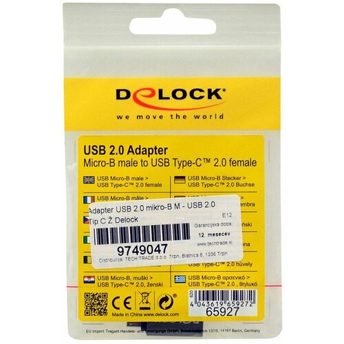 Delock Adapter USB 2.0 mikro-B M - USB 2.0 Tip C Ž 65927 Cene