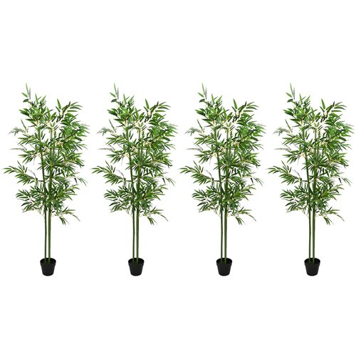  Umjetno bambusovo drvo 4 pcs Zelena 60 x 18 x 190 cm Cijene