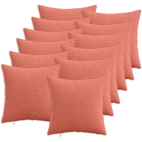  Presvlaka za jastuk 12 pcs HEERLEN Crvena narančasta 40 x 40 cm Cene