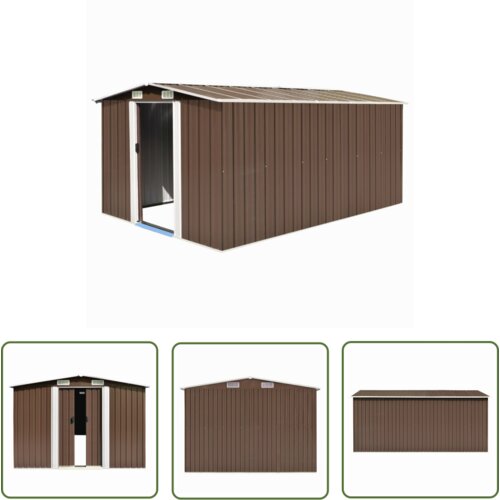  The Living Store Vrtna lopa 257x392x181 cm kovinska rjava - Vrtna Lopa, (21745201) Cene