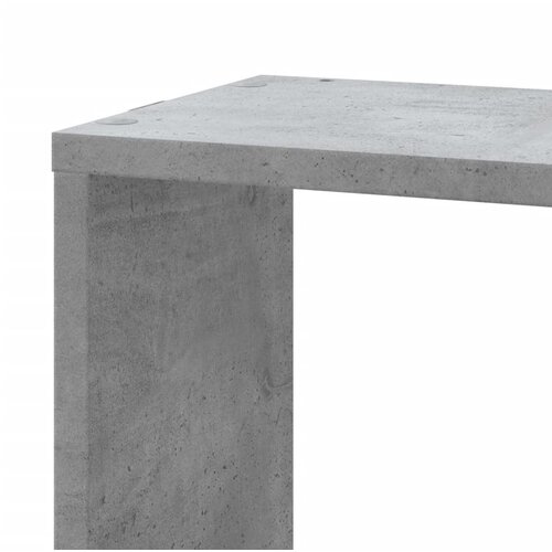  Kutna zidna polica siva boja betona 45x45x147 cm drvena Slike