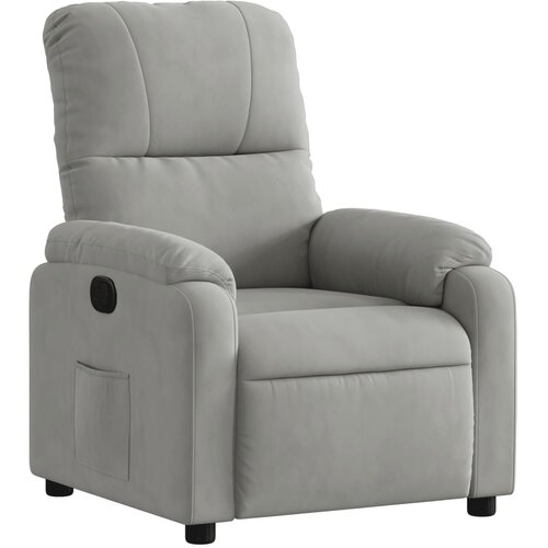 Maison Chic Naslanjač - Relax naslanjač svetlo siva tkanina iz mikrovlaken, (22040233) Slike