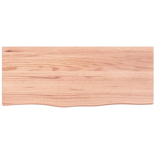  Zidna polica za umivaonik od čelika i masivne hrastovine Smeđa 100 x 40 x 2 cm Slike