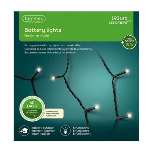  Led novogodišnje lampice baterija 8 funkcija Multi L1430cm Lumineo 497166 Cene