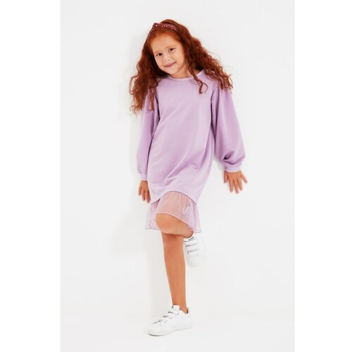 Trendyol haljina za devojčice Lilac Tulle Garnish Cene