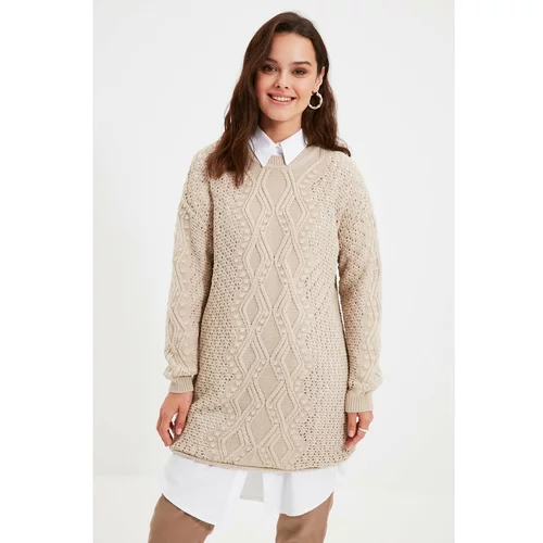 Trendyol Cream Knitwear Sweater