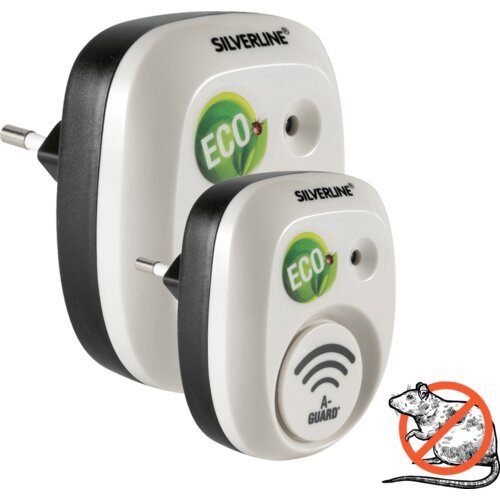 Silverline Ultrazvučni rastjerivač miševa i pacova, 2 komada, 30 metara kvadratnih, Bijeli Cijene