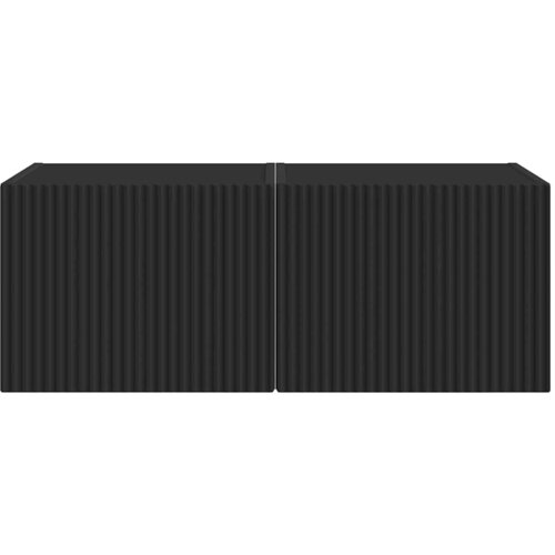 zidni ormar 2 pcs Crna 39 x 31 x 29,5 cm Konstruirano drvo Slike