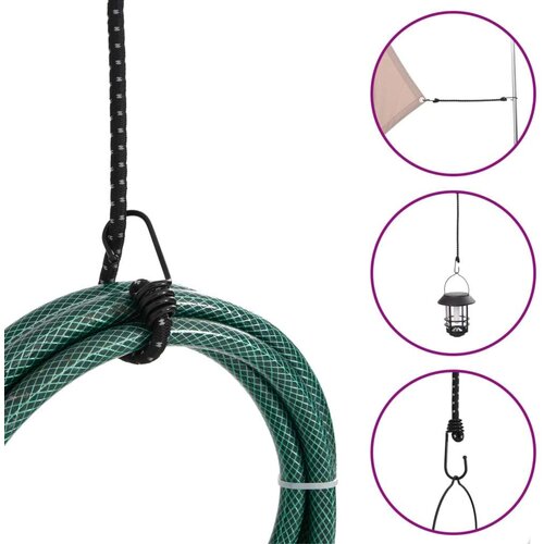 vidaXL Bungee vrv z odsevnimi trakovi in kavlji 25 kosov 88 cm Cene