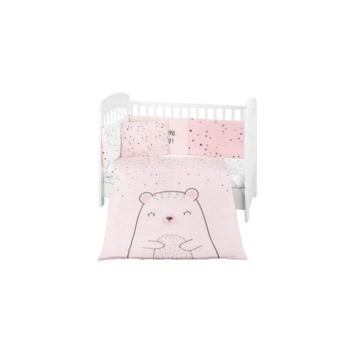Kikka Boo posteljina sa ogradicom 60/120 6/1 bear with me pink Slike