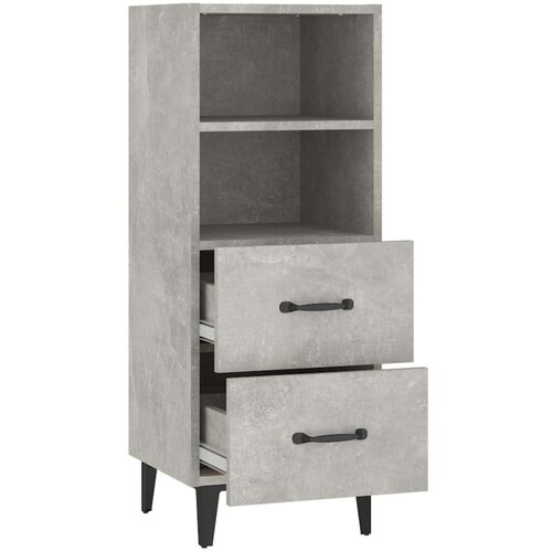  Komoda siva boja betona 34 5x34x90 cm od konstruiranog drvo Slike