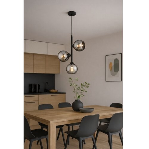  Brilagi - Visilica na sajli 3xE27/60W/230V crna/zadimljena siva Slike