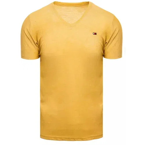 DStreet Basic men's T-shirt mustard RX4998