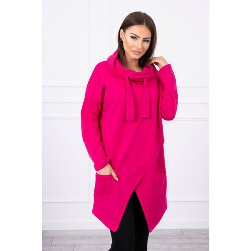 Kesi Tunic with a clutch in front dark Oversize fuchsia Slike