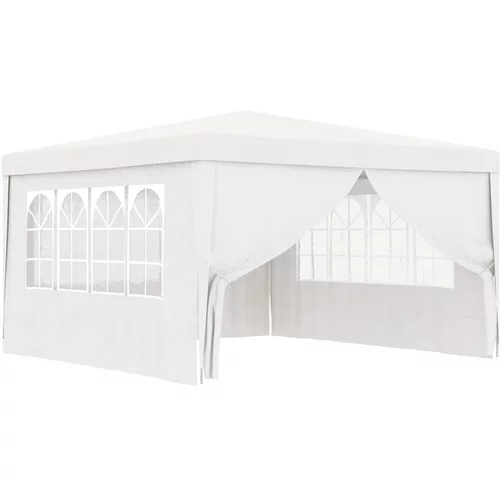  profesionalen vrtni šotor s stranicami 4x4 m bel 90 g/m²
