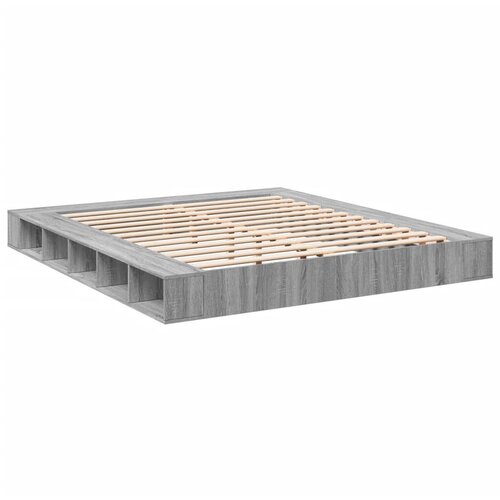  Okvir kreveta boja hrasta 180 x 200 cm od konstruiranog drva Slike