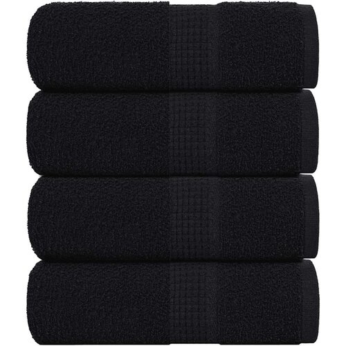 vidaXL Brisače za goste FROGN 4 kosi črne 30x50 cm 360 g/m&sup2;, (5000307706) Cene