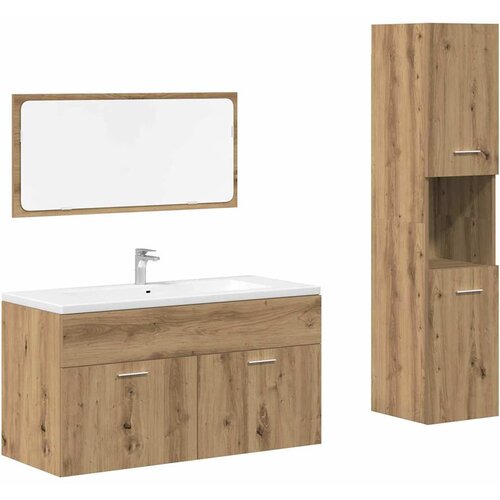 VidaXL Kopalni&amp;scaron;ka garnitura 3-delna artisan hrast inženirski les, (22067684) Slike