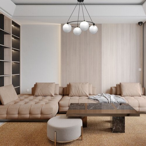  Visilica na sajli BALLO 4xE27/15W/230V crna/bela Slike