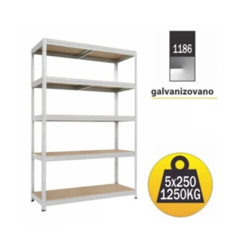 SmartStorage police metal medijapan 180x120x45cm 5x250kg Slike