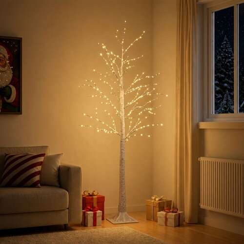 Božićno drvce breza Bijela 25 x 25 x 210 cm Plastika Slike