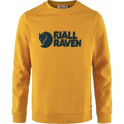 Fjällräven Logo Sweater M Mustard Yellow L Majica s kapuljačom na otvorenom
