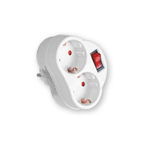  Utikač dvostruki sa sklopkom 16A 250V, bijeli 240-302 Cijene