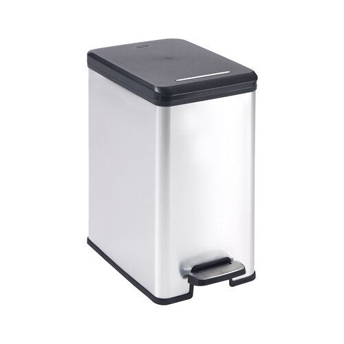Curver Slim Bin koš za smeti s pedalom, 25l, črno/srebrn Cene