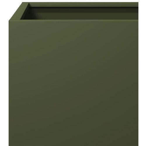 Vrtne sadilice 2 kom maslinastozelene 30x30x30 cm čelične Slike