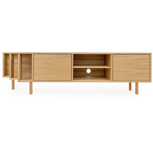 Woodman TV omarica v hrastovem dekorju v naravni barvi 189x50x44 cm Shift – Cene