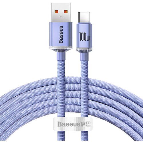 Baseus Crystal Shine kabel USB na USB-C, 5A, 1,2 m (vijoličen), (20627471) Cene