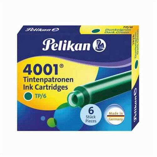 Pelikan Črnilni vložki za nalivno pero 4001 TP/6, temno zelen Slike