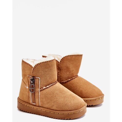 Boto Children's Slip-On Insulated Snow Boots Camel Catellie Cene