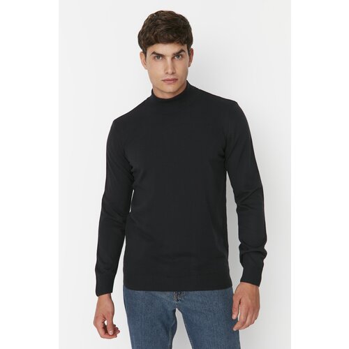 Trendyol Navy Blue Men&amp;#039;s Slim Fit Half Turtleneck Basic Knitwear Sweater Slike