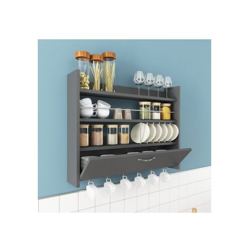 Hanah home kuhinjska polica knott anthracite Cene