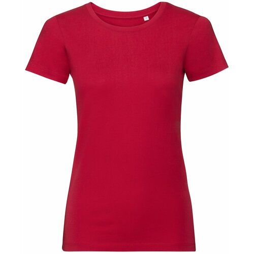 RUSSELL Pure Organic Women's Red T-shirt Cene