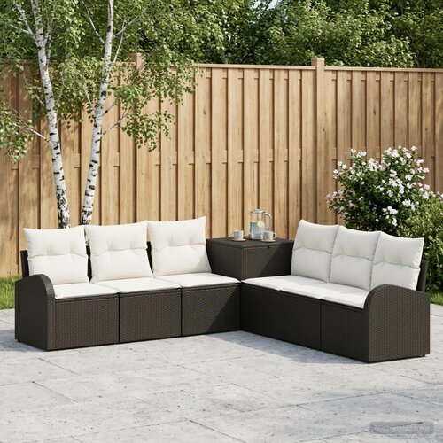  Set sofe 7 kom. Crna i krem-bijela 124 x 62 x 69 cm Cene