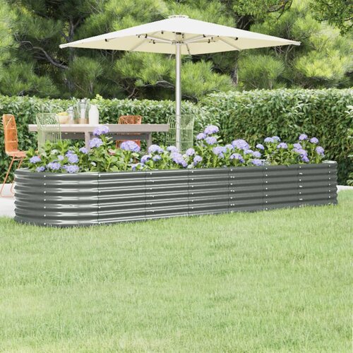 Furnova Visoka greda iz pra&amp;scaron;no premazanega jekla 296x80x36 cm siva, (21921342) Slike