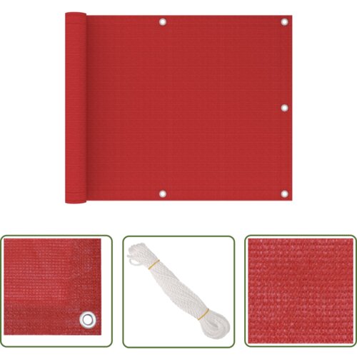  The Living Store Balkonsko platno rdeče 75x300 cm HDPE - Balkonsko Platno, (21742902) Slike